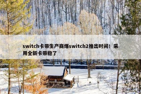 switch卡带生产商爆switch2推出时间！采用全新卡带稳了