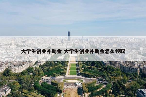 大学生创业补助金 大学生创业补助金怎么领取