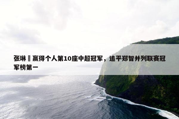 张琳芃赢得个人第10座中超冠军，追平郑智并列联赛冠军榜第一