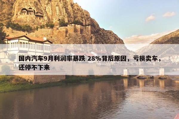 国内汽车9月利润率暴跌 28%背后原因，亏损卖车，还停不下来