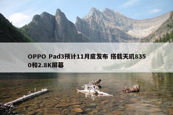 OPPO Pad3预计11月底发布 搭载天玑8350和2.8K屏幕