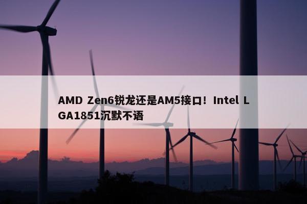 AMD Zen6锐龙还是AM5接口！Intel LGA1851沉默不语