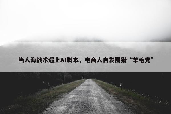 当人海战术遇上AI脚本，电商人自发围猎“羊毛党”