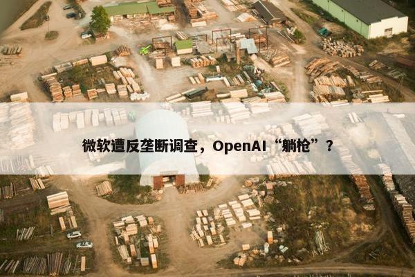 微软遭反垄断调查，OpenAI“躺枪”？