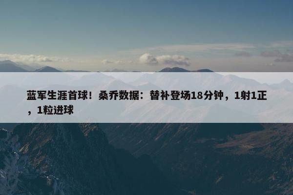 蓝军生涯首球！桑乔数据：替补登场18分钟，1射1正，1粒进球