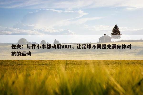 佐夫：每件小事都动用VAR，让足球不再是充满身体对抗的运动