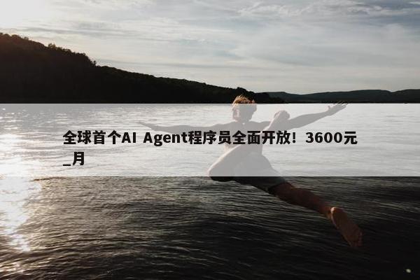 全球首个AI Agent程序员全面开放！3600元_月