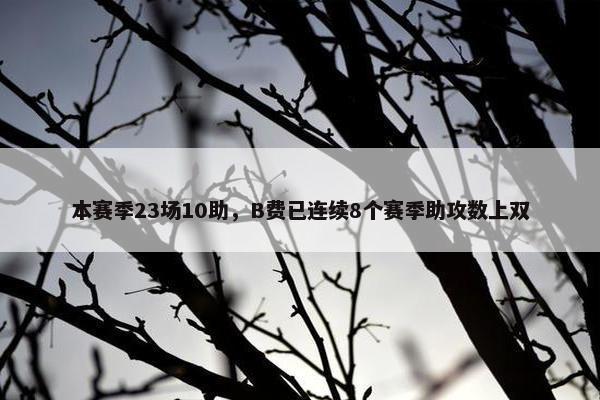 本赛季23场10助，B费已连续8个赛季助攻数上双