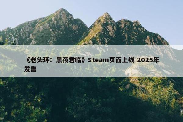 《老头环：黑夜君临》Steam页面上线 2025年发售