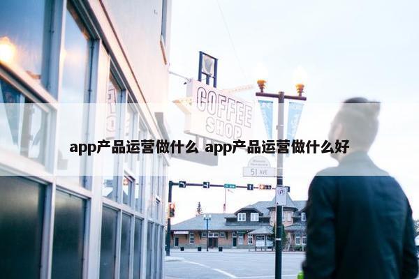 app产品运营做什么 app产品运营做什么好