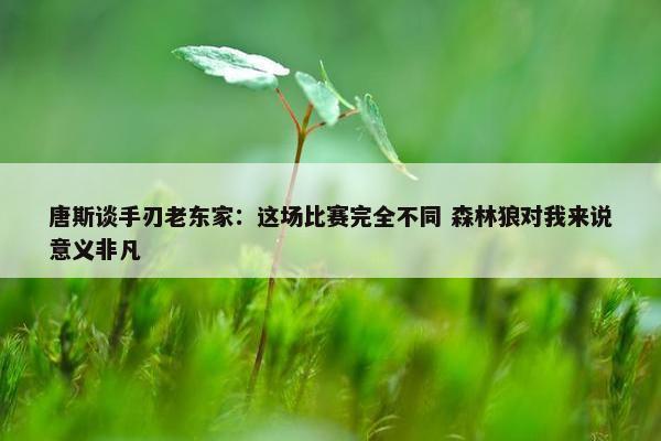 唐斯谈手刃老东家：这场比赛完全不同 森林狼对我来说意义非凡