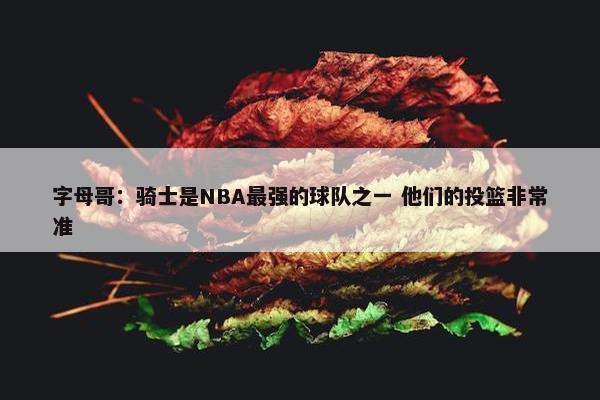 字母哥：骑士是NBA最强的球队之一 他们的投篮非常准