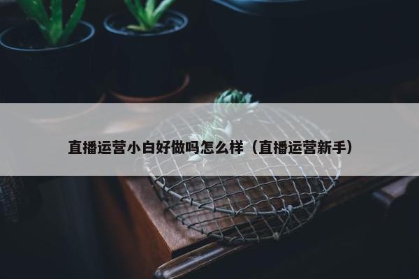 直播运营小白好做吗怎么样（直播运营新手）