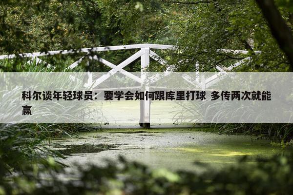 科尔谈年轻球员：要学会如何跟库里打球 多传两次就能赢