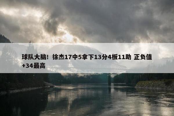 球队大脑！徐杰17中5拿下13分4板11助 正负值+34最高