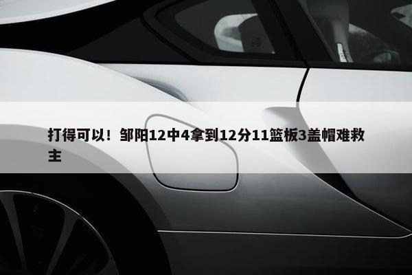 打得可以！邹阳12中4拿到12分11篮板3盖帽难救主