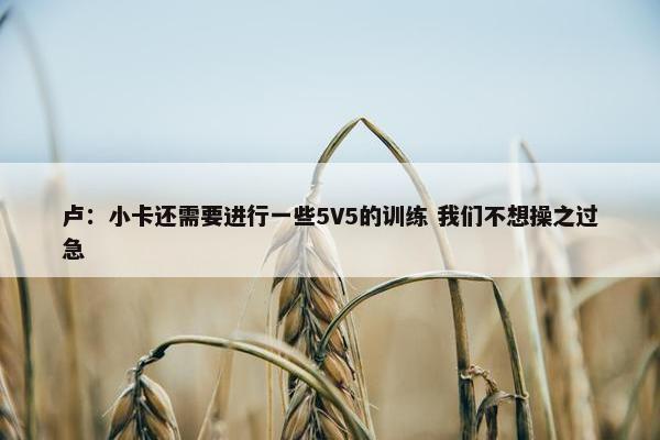 卢：小卡还需要进行一些5V5的训练 我们不想操之过急