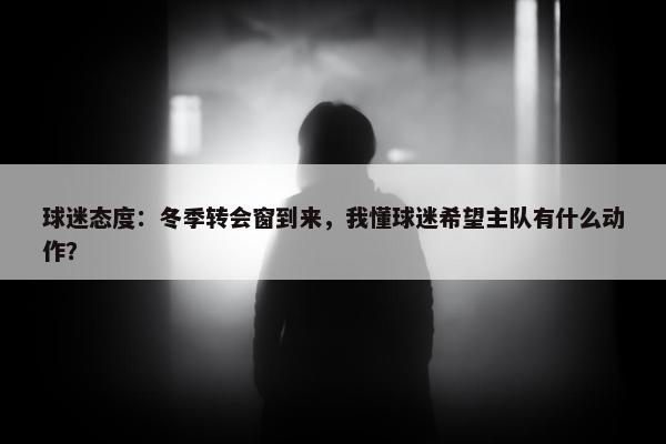 球迷态度：冬季转会窗到来，我懂球迷希望主队有什么动作？