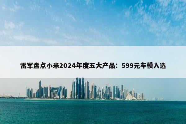 雷军盘点小米2024年度五大产品：599元车模入选