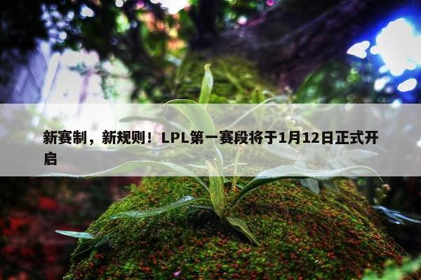 新赛制，新规则！LPL第一赛段将于1月12日正式开启