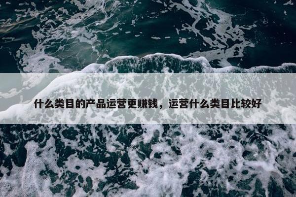 什么类目的产品运营更赚钱，运营什么类目比较好