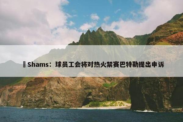 ✊Shams：球员工会将对热火禁赛巴特勒提出申诉