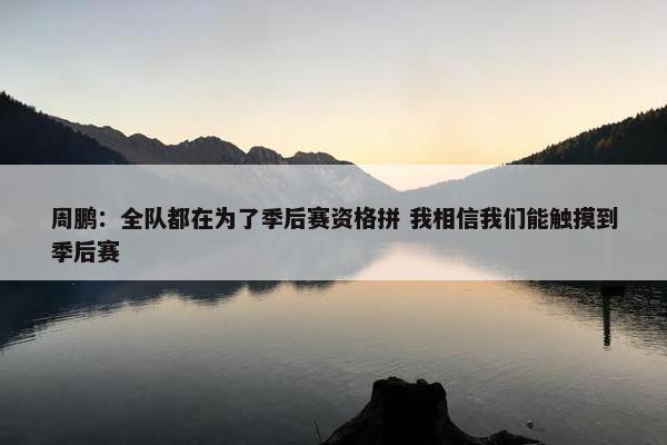 周鹏：全队都在为了季后赛资格拼 我相信我们能触摸到季后赛