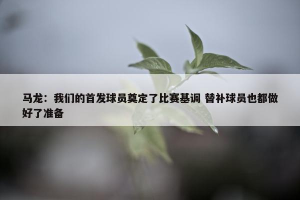 马龙：我们的首发球员奠定了比赛基调 替补球员也都做好了准备