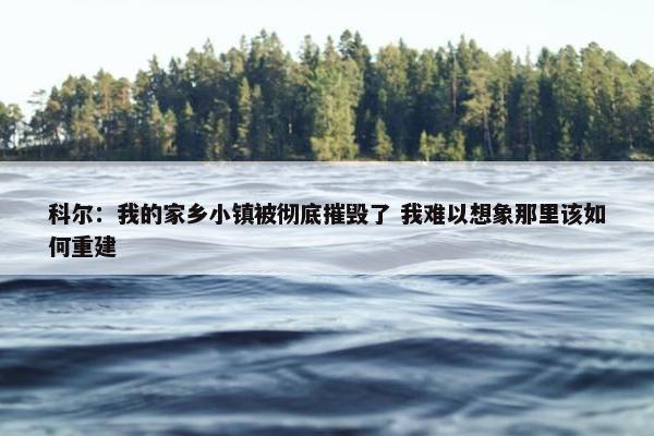 科尔：我的家乡小镇被彻底摧毁了 我难以想象那里该如何重建