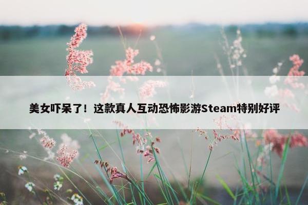 美女吓呆了！这款真人互动恐怖影游Steam特别好评