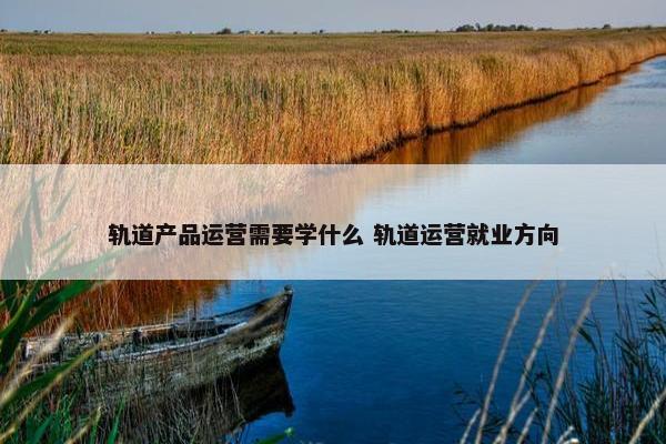 轨道产品运营需要学什么 轨道运营就业方向