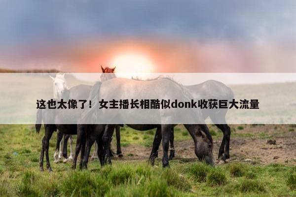 这也太像了！女主播长相酷似donk收获巨大流量