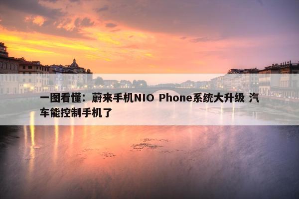 一图看懂：蔚来手机NIO Phone系统大升级 汽车能控制手机了