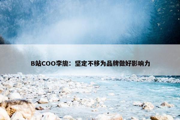 B站COO李旎：坚定不移为品牌做好影响力