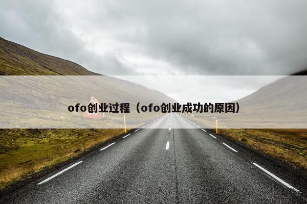 ofo创业过程（ofo创业成功的原因）